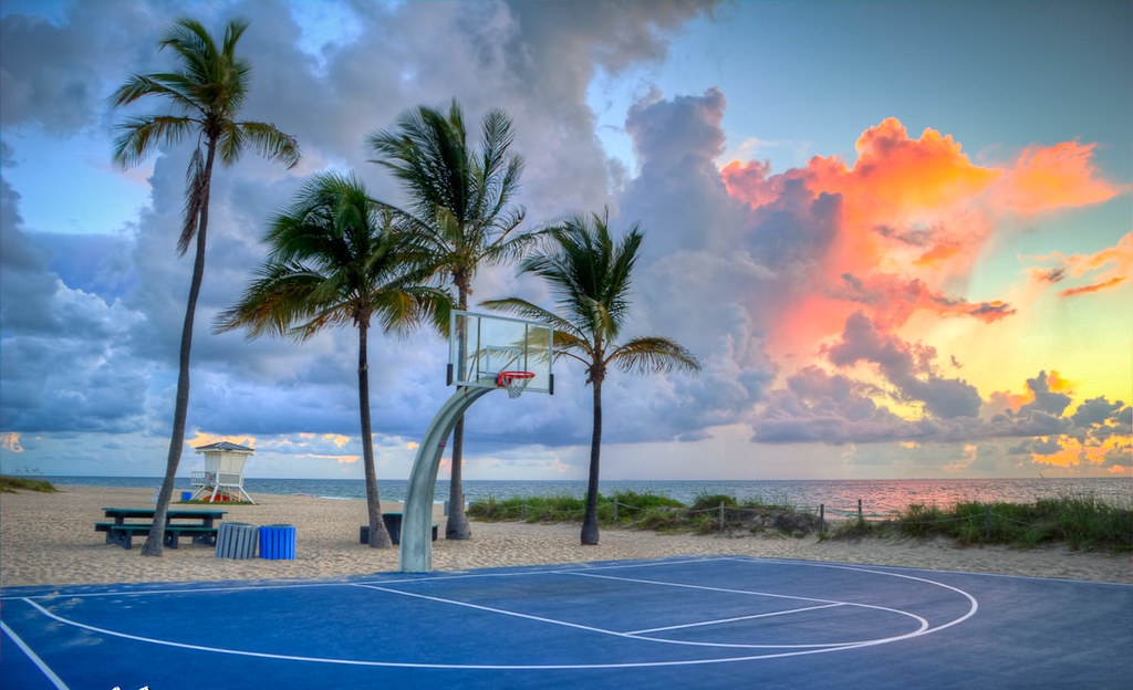 best beachside basketball court