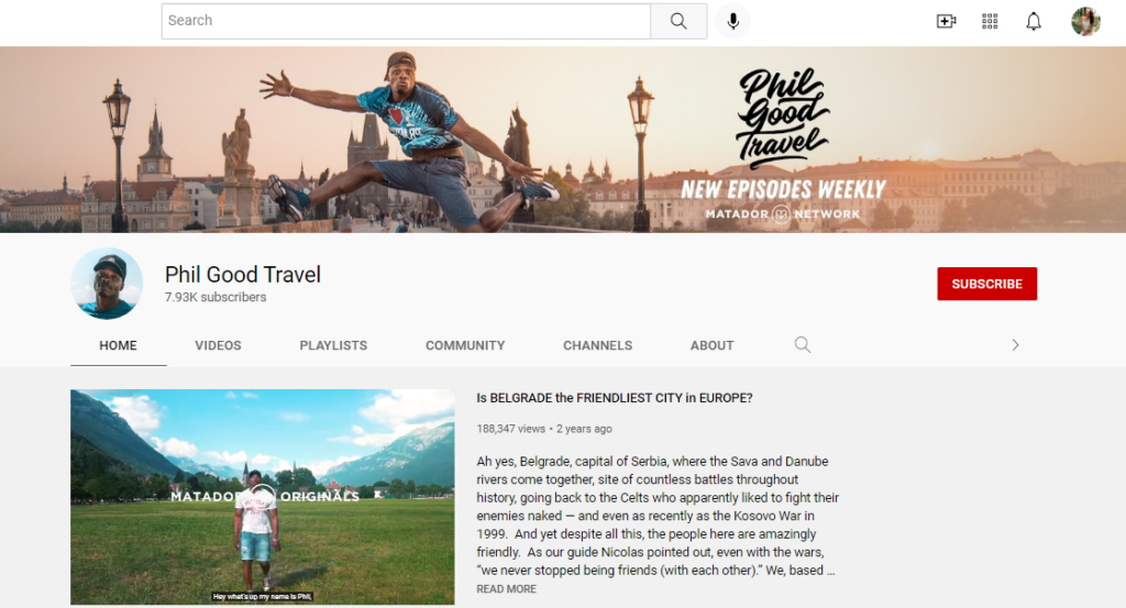 youtube travel channels